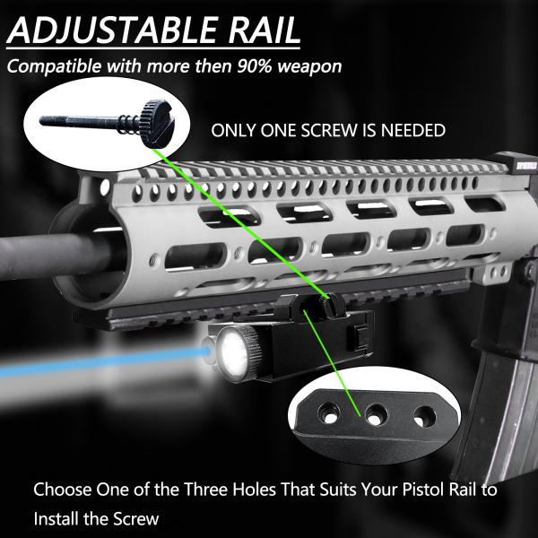 IPX4 Pistol Laser Blue 450nm Picatinny Rail Mount Laser Sights Shockproof