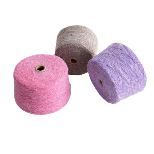 Macrame Cotton 57% 2/36Nm Stand Dyed Anti Pilling Acrylic Yarn 5Ply Spandex Cashmere Like Yarn