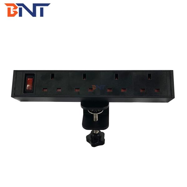 British 4 power office desk clamp power socket strip