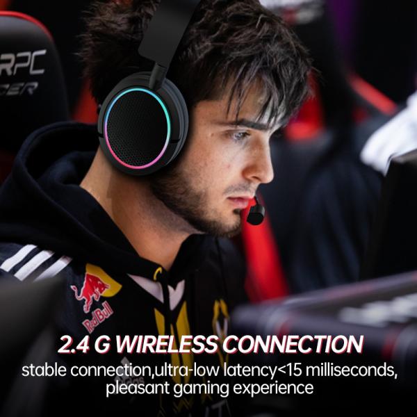 Custom Logo 7.1 Surround Sound Wireless Gaming Headphones 2.4ghz For PS4 Xbox One