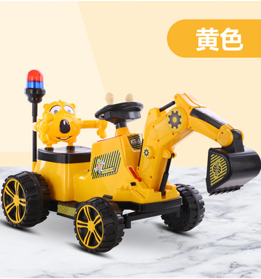 Tipo de plástico PP Excavadora para niños Ingeniería eléctrica Paseo en coche para niños pequeños