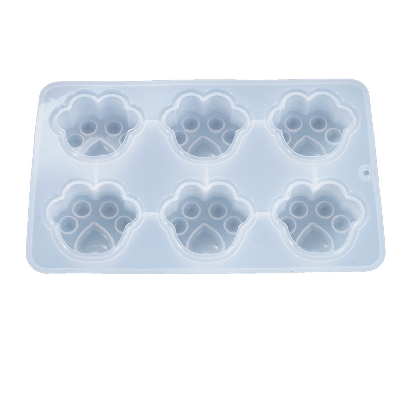 DIY Crystal Dropping Gel Mold Love Cat Claw Mold Cartoon Cat Bear Paw Cake Mirror Silicone Mold