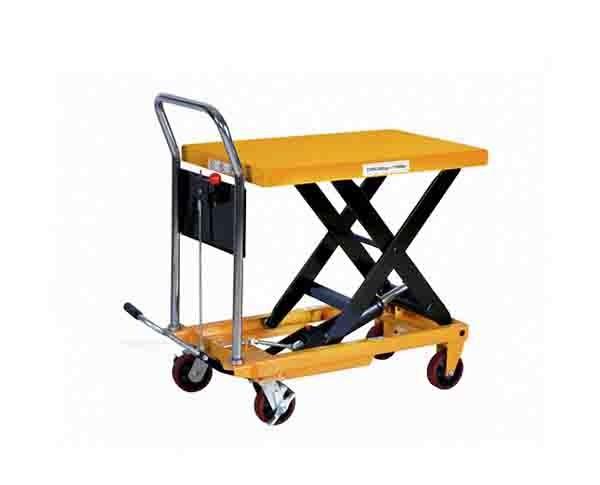 Transport Trolley JTEL-350B/JTEL-500B Hydraulic Electric Scissor Lift Table with Protection Bracket and Overload Protection