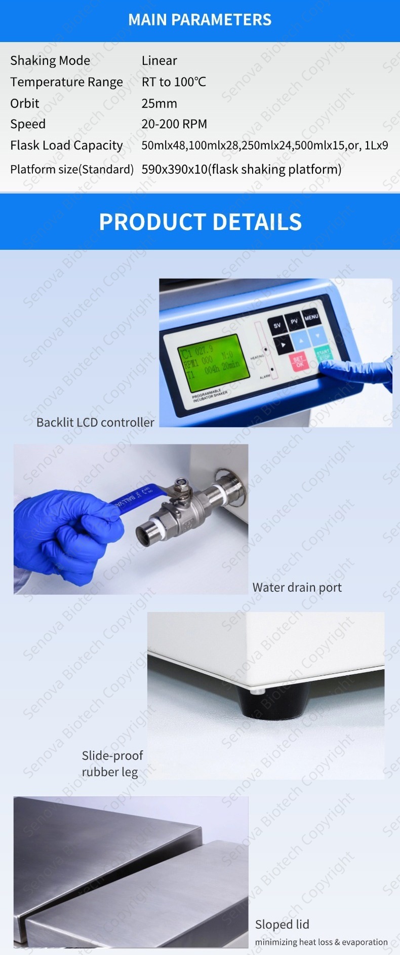 Linear Shaking Water Bath RWS-24