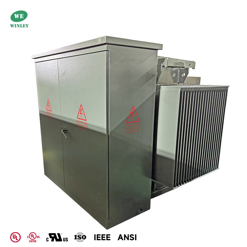 500kVA Three Phase Pad Mounted Transformer 24940V to 480V Oil Immersed Distribution Utility Transformer UL Certified