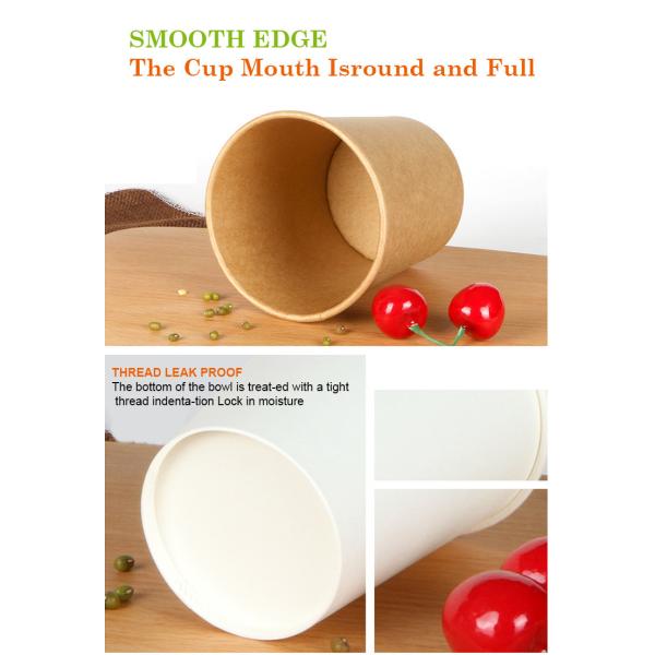 8oz/12oz/16oz/20oz/24oz/32oz Cuencos de sopa de papel negro con tapas para comida caliente Cuencos de papel laminado de oro