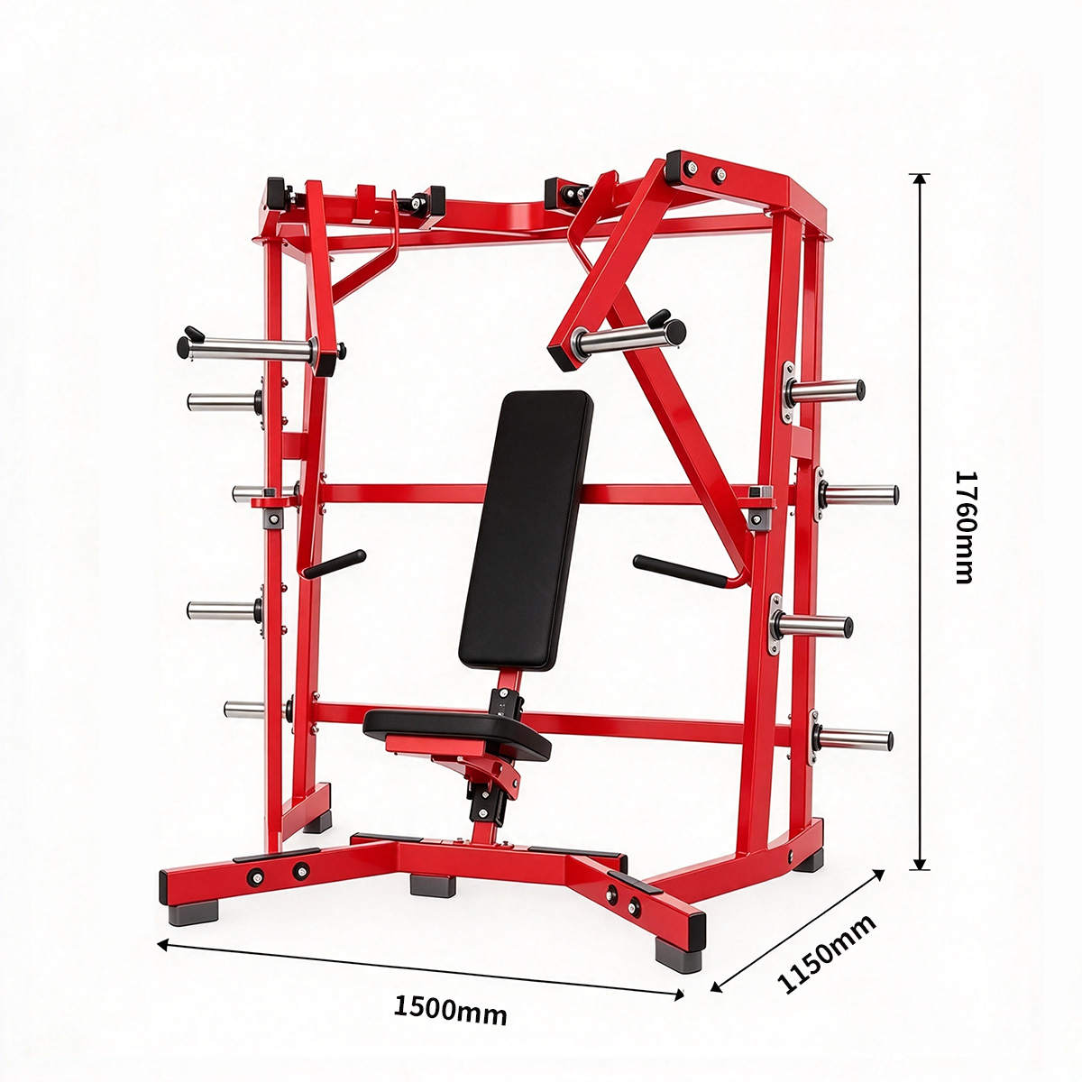 Plate Loaded Steel Lateral Wide Chest Press Machine Gym Equipment for Chest Strength Training