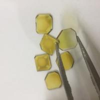 Diamante amarelo sintético produzido em laboratório Hpht Mono Diamond Plates 3*3*0.3mm