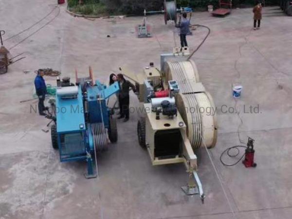 Equipamento hidráulico para puxar cabos de rodas de tração