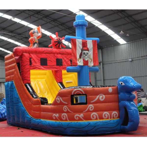 Highly Durable Popular Inflatable Pirate Ship Water Slide Jumping Castles With Prices