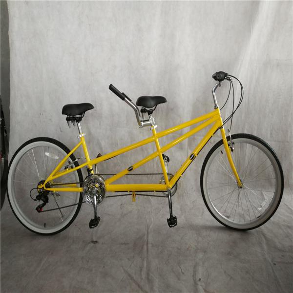 Steel Fork 18 Speed Tandem Cruiser Bike for 2 Adults 26 Inch Leisure Tandem Bicycle