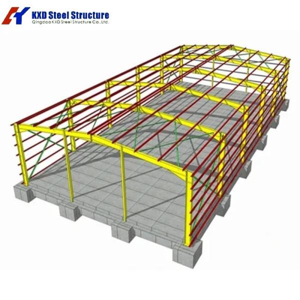Structure préfabriquée en acier Hangar Chateau de métal bon marché Entrepôt de structure préfabriquée en acier