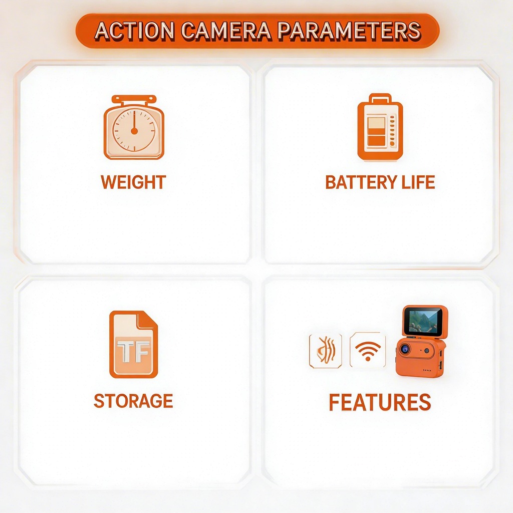 Mini Action Camera Stabilization 143 Wide Angle Lens 2.0