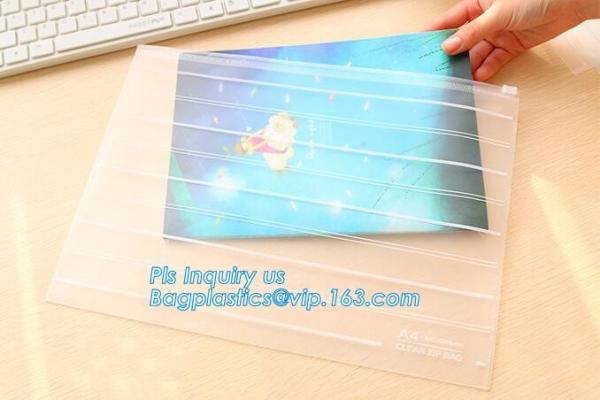 plastic slider zipper PVC bag clear vinyl cosmetic bag, clear vinyl plastic zipper bags for packing/ side gusset bag