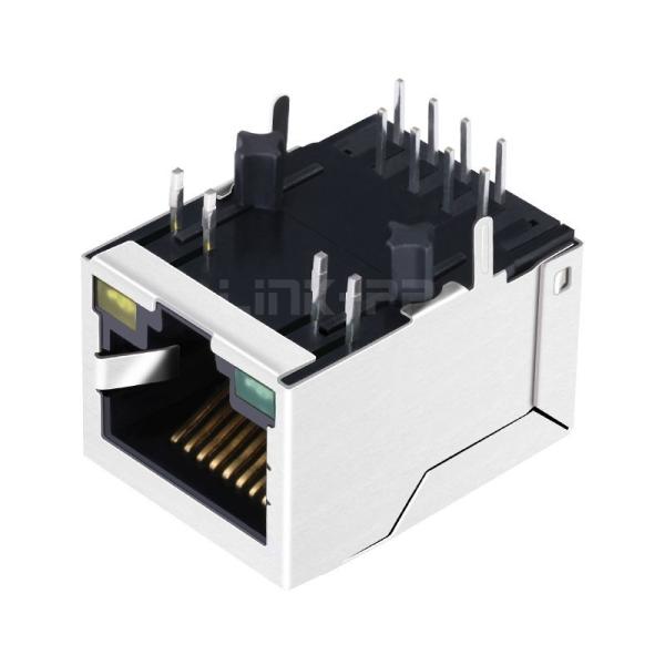 XFMRS XFATM9-CLxu1-2MS Compatible LINK-PP LPJ4012HENL 10/100 Base-T Tab Down G/Y Led 1x1 Port Cat5e Amp RJ45 Connector