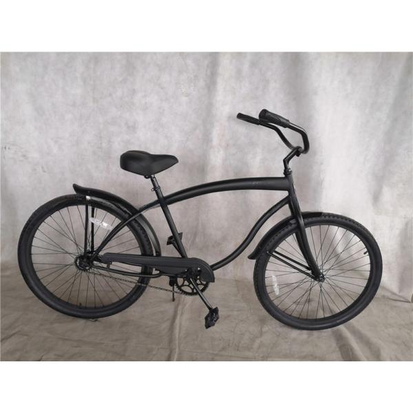 Ordinary Pedal Black Color Single Speed 26 Inch Custom Mens Beach Cruiser Bike for Adults Gross Weight 17kg