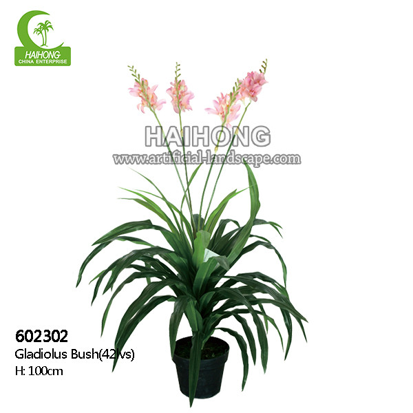 100cm Tall Real Touch Artificial Potted Flowers 42 Leaves Home Decoration