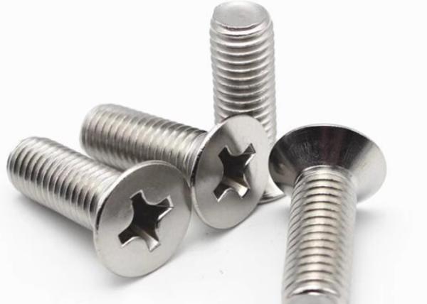 M3 M4 de acero inoxidable con ranuras planas y cabeza de máquina CSK tornillo SS304 SS316 A2 A4-80