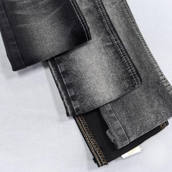 70% Cotton 28% Polyester 2% Spandex Heavy Weight Black Twill Denim Fabric 11.2oz For Apparel-Skirts Durable