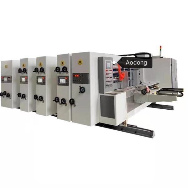 PLC Control Flexographic Box Printing Machine , Rotary Die Cutting Equipment