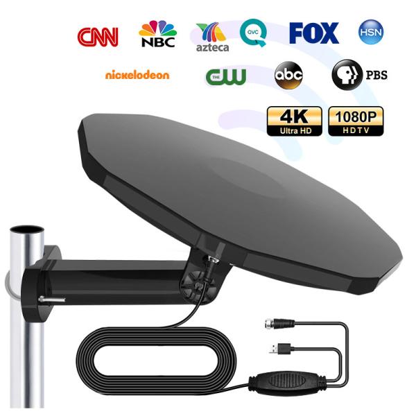 Long Range 4K 1080P UHF/VHF 150 Miles Digital Truck Mobile Home Omni Direction Outdoor TV Antena Hdtv Car Roof Antenna