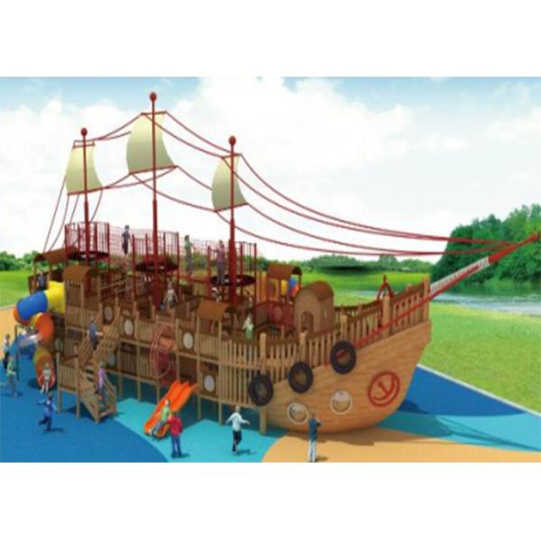 Boat Theme Wooden Park Equipment Smaller Playground Outdoor