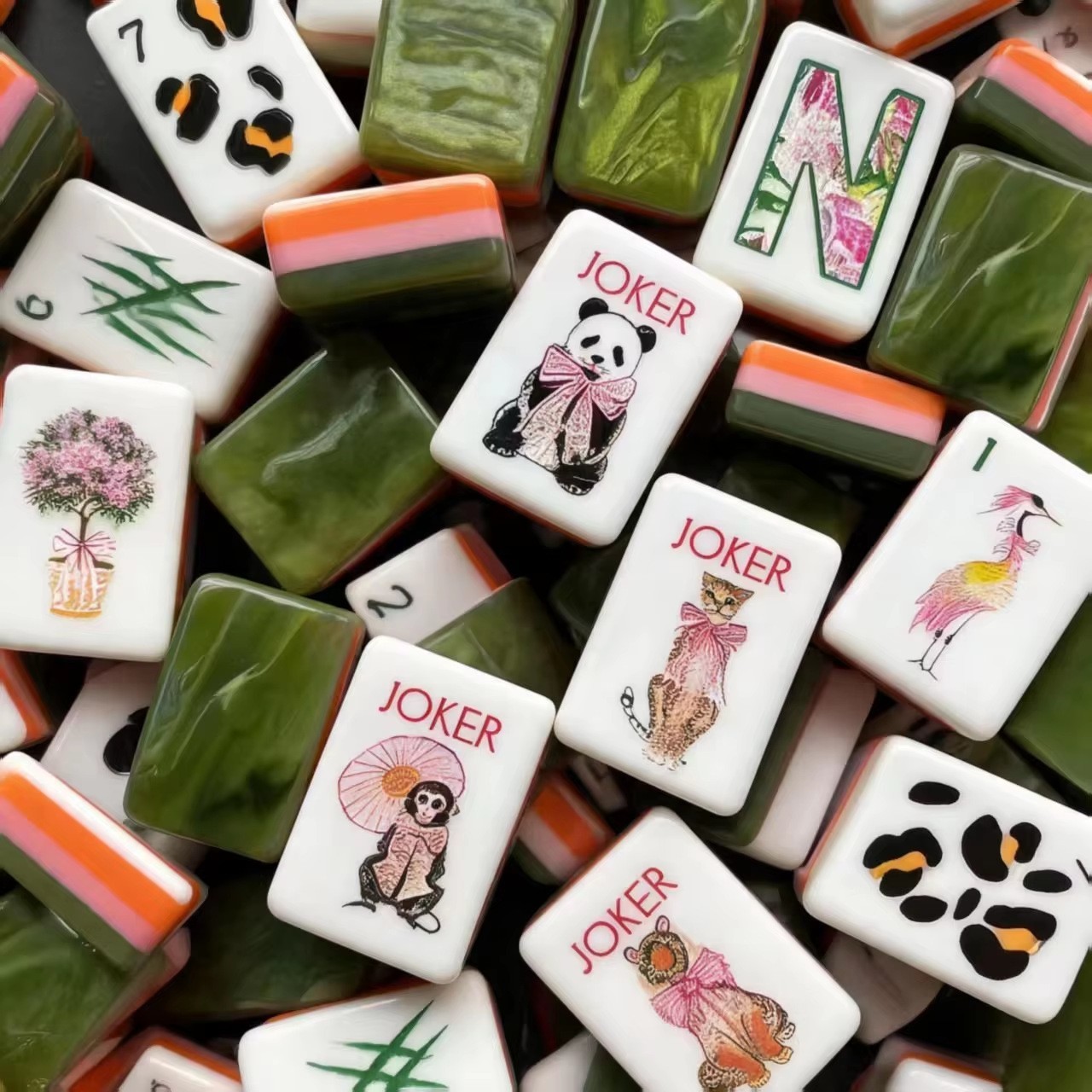 Premium 4-Layer Acrylic American Mahjong Set — 160 Engraved Tiles, Luxury Crystal Clear Finish, Portable Game Night Gift.