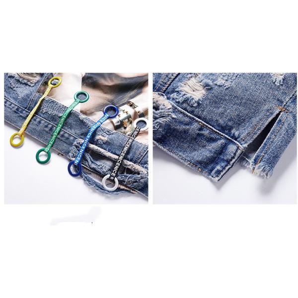 изготовленная на заказ фабрика Китай одежды напечатала дам личности куртки покрывают куртку джинсовой ткани BF свободную подходящую