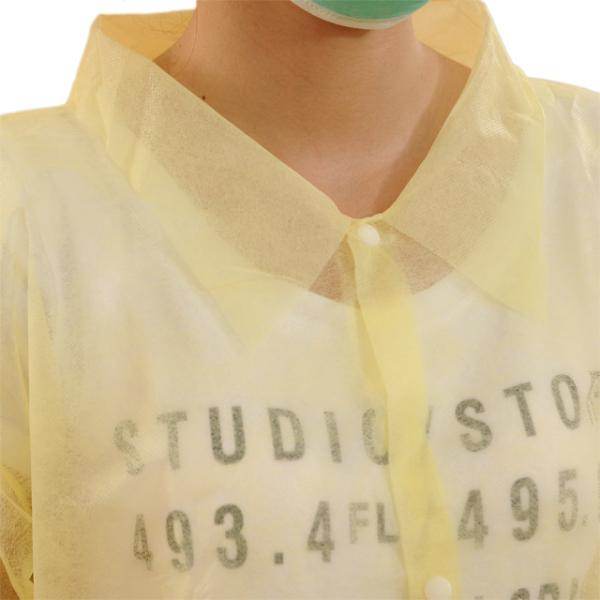 Protective SMS Sms Disposable Lab Coats , Surgical Lab Coats With Knitted Cuffs
