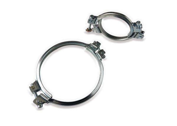 Clamparas de tubería galvanizadas de 140 mm de liberación rápida Clamparas de manguera de conducto