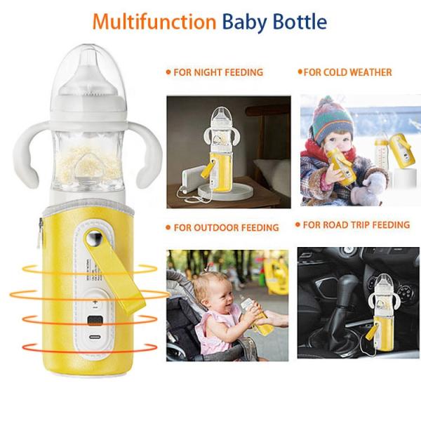 240ml Portable Bottle  warmer Fast brew milk feeding Bottle With Formula powder Storage  gift set for Travel , Car