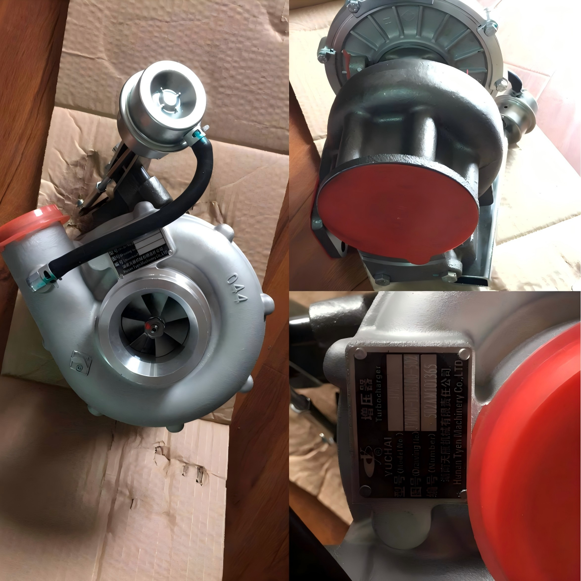 Yuchai J7MOO-1118100-502 Turbocharger For LIUGONG Wheel Loader CLG855N、CLG856H、CLG862H Yuchai Diesel Engine YC6J125Z-T20 / YC6J145Z-T20、YC6A220 / YC6A240 / YC6A260
