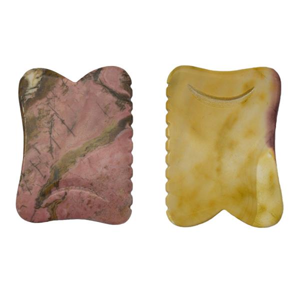 Black 7*5.5*0.5cm Rhodonite or Mookaite Jade Gua sha board guasha Stone Scraping Guasha Massage Tools for face care