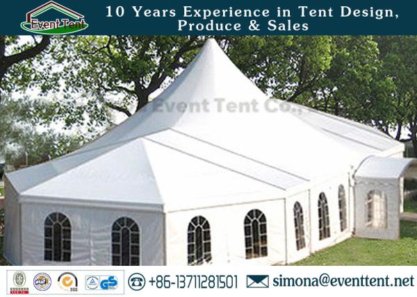 Adjustable Heavy Duty Tents White , High Peak Pole Tent For Large event party, hotel