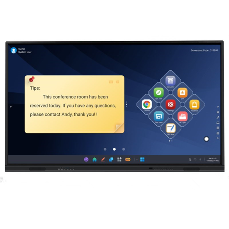 рамка 65inch 75inch 86inch 98inch Whiteboard 50000hours экрана касания ROM 16G взаимодействующая алюминиевая