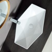 Vente directe du fabricant, vasque en céramique à poser sur le dessus pour salle de bain
