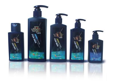 Popular Dark Blue Empty HDPE Cosmetic Bottles For Men's Shampoo Wash Products