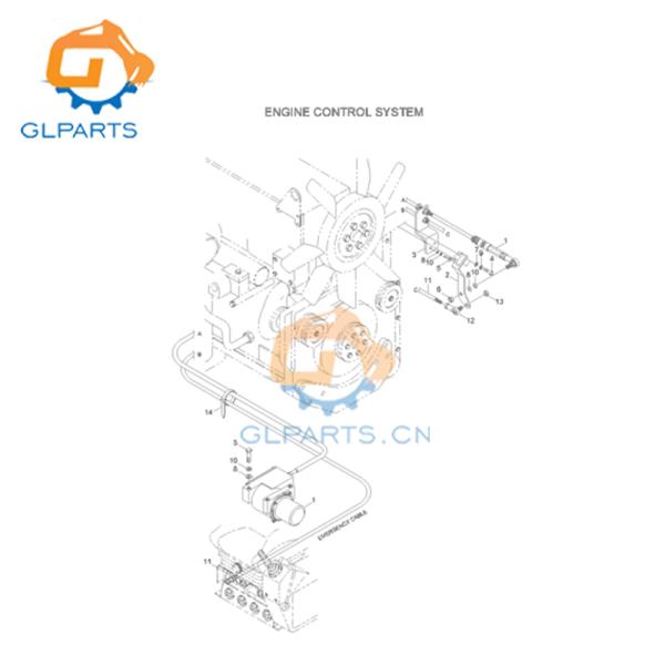21EN-32200 Electric Throttle Motor Excavator Accel Actuator For Hyundai R130W-3 R160LC-3 R250LC-3