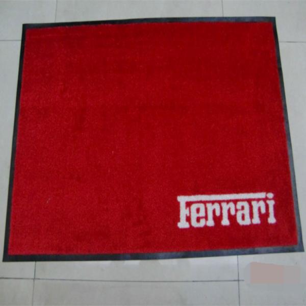 Nylon material pvc backing printed brand logo entrance mat