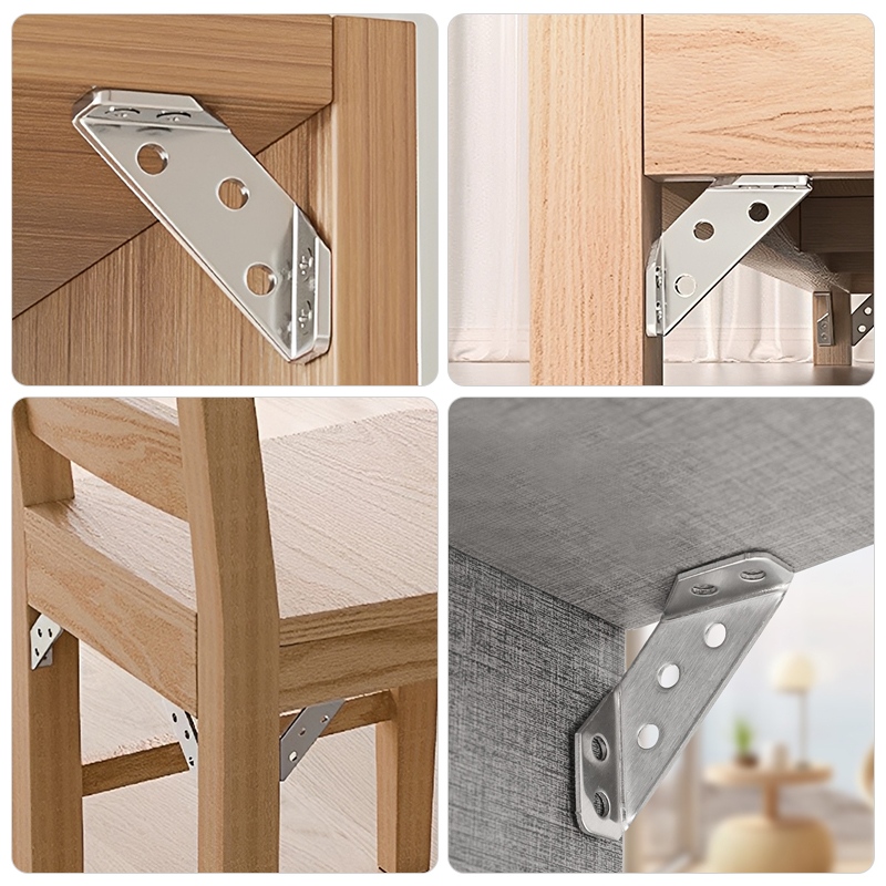 Thickened Stainless Steel Angle Bracket 90° Triangle Fastener Multi-purpose Support Connector Modern Furniture Hardware
