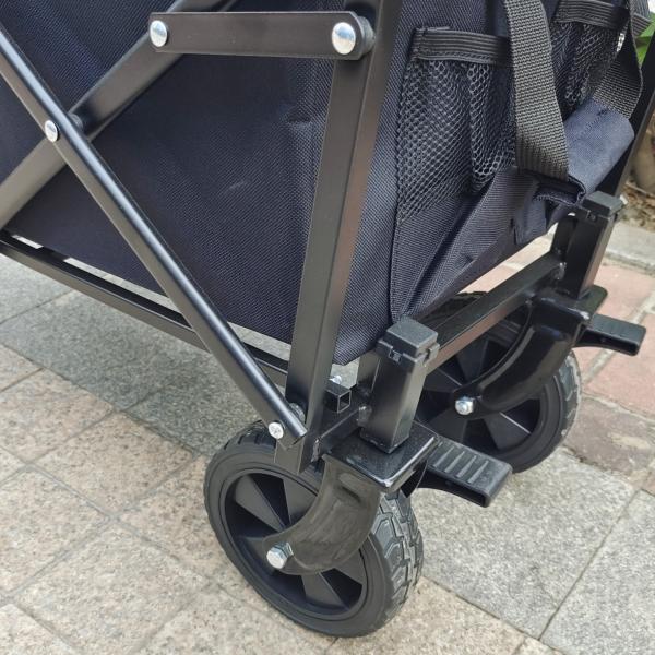Collapsible Luggage Hand Trolley PVC Wheels Outdoor Folding Mini Camping Cart