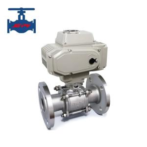 Direct Mount 3-Piece Electric Ball Valve for Two Way Flow