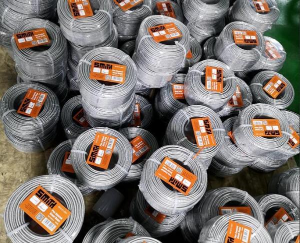 Câble en acier galvanisé gainé de vinyle transparent 3,0 mm x 20 m pour la protection de sécurité
