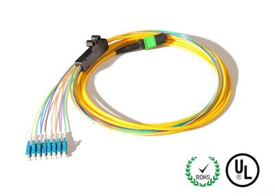 LC UPC MPO Trunk Cable Multimode , 8 - Core MPO Fiber Optic Connector