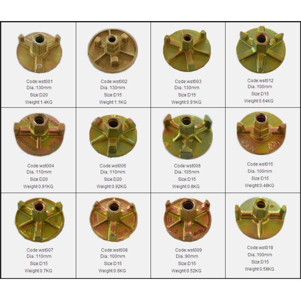 Гайка растягиваемого элемента запечатывания форма-опалубкы естественная для конкретной конструкции форма-опалубкы