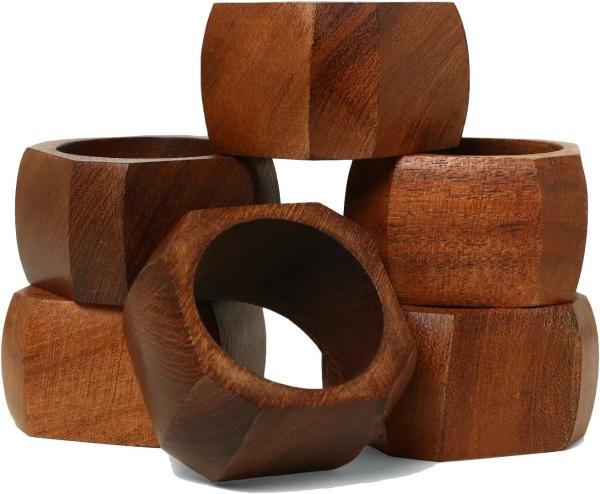 Weddings Dinner Items Table Decoration Wooden Napkin Ring For Parties Household