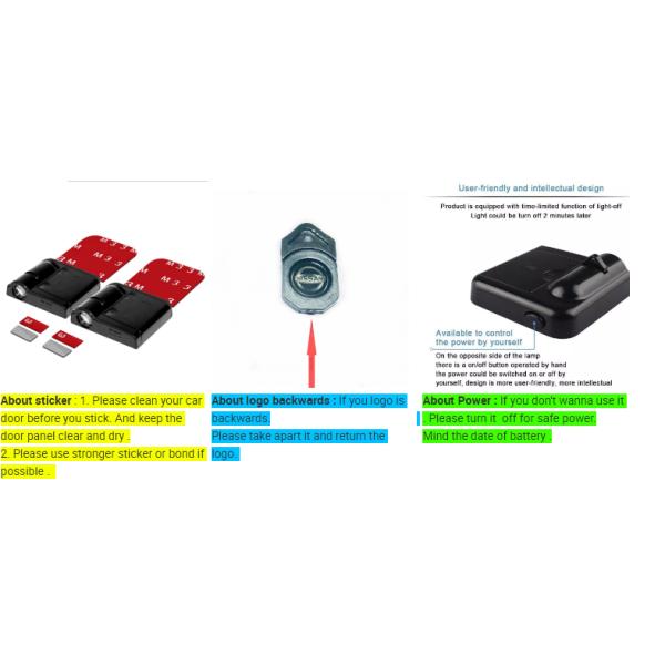 6.5CM Car Logo Door Lights Projector