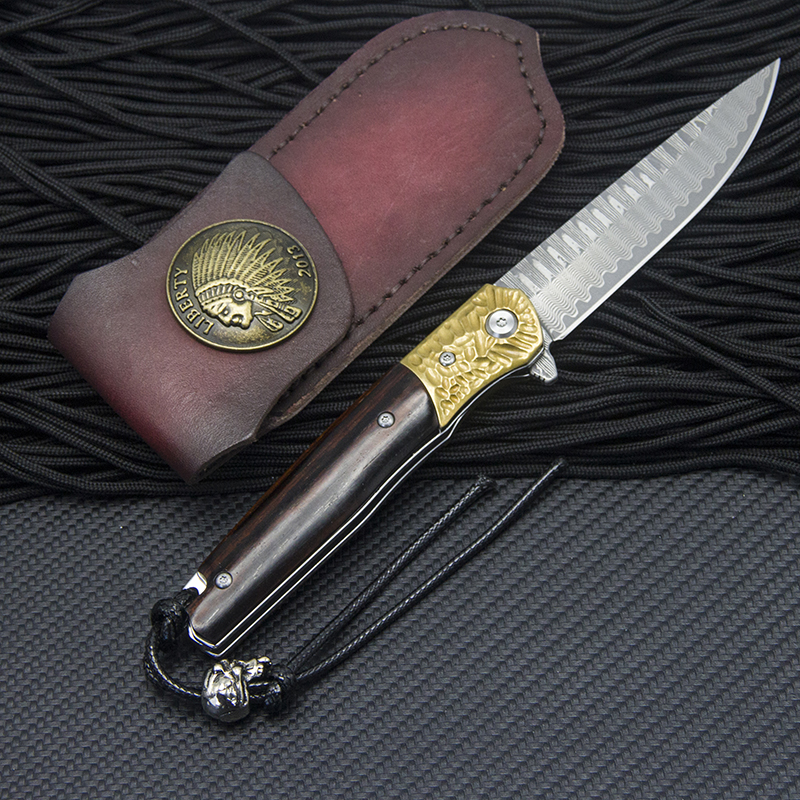 GT-N1137 Customized Damascus VG10 Steel Damascus Knife Floding Knife Tunafire