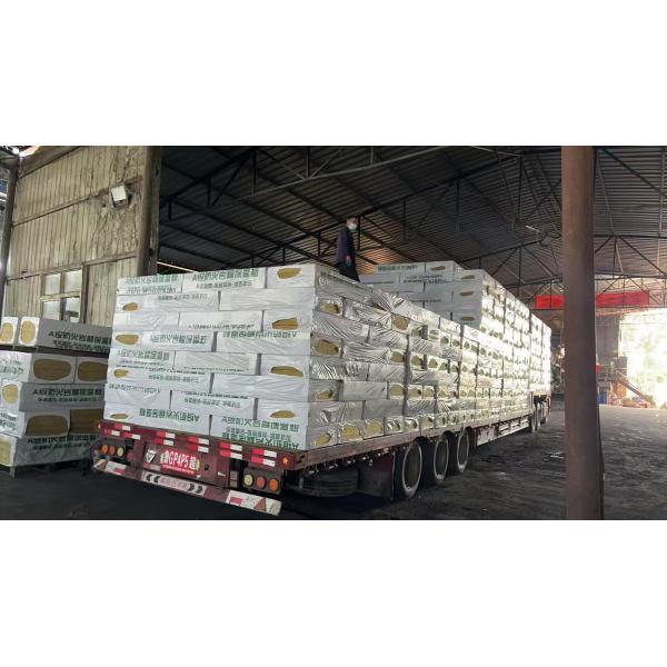 Panel de lana de roca rígida marrón amarillento de 1200x600 mm para el sector de