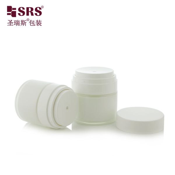 AB002 30ml 50ml Cute Luxury Glass Lotion Serum Bottle Replaceable Container Customization Painted Froested